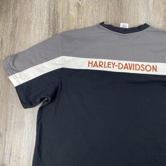 Vintage Harley Davidson Men’s 2XL Embroidered T-Shirt Classic Logo Y2K Style - Picture 16 of 16